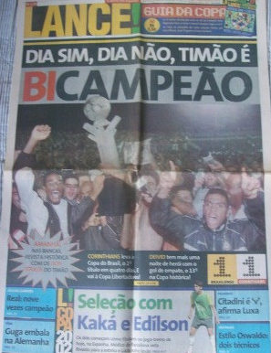 Jornal Lance Edição Corinthians Campeão Mundial 2000, Livro Lance Usado  75661656