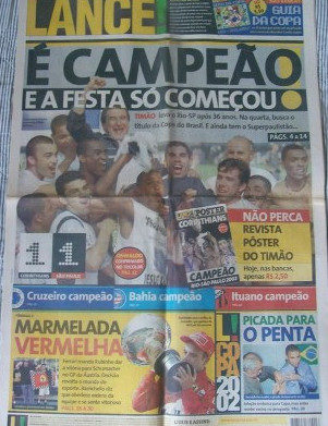 Jornal Lance Edição Corinthians Campeão Mundial 2000, Livro Lance Usado  75661656