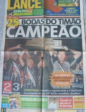 Jornal Lance Edição Corinthians Campeão Mundial 2000, Livro Lance Usado  75661656