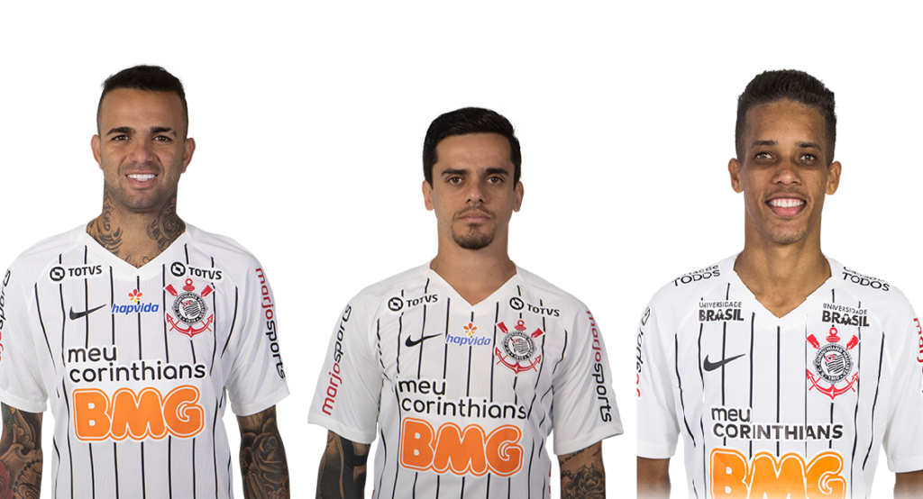 Luan, Fagner e Pedrinho. Corinthians, 2020