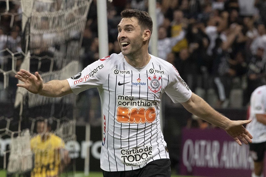 Boselli em ação com a camisa do Corinthians. 