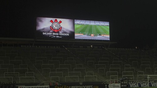 um dos telões da Arena Corinthians