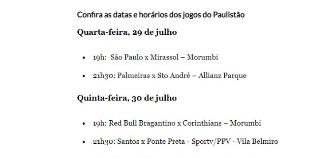 FPF define datas e horários dos próximos jogos do Corinthians no Paulistão