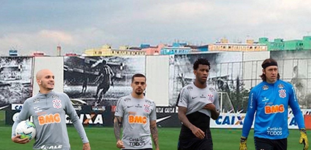 Com o retorno de Fábio Santos, Timão reúne quatro jogadores que formavam grande parte do setor de defesa em 2015. Foto: Montagem CdT
