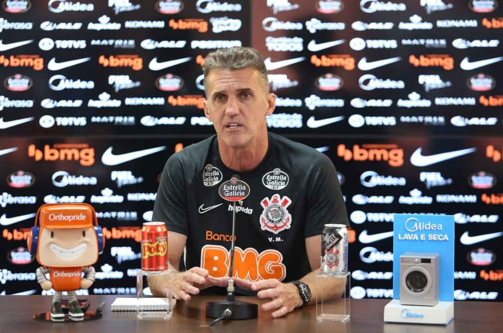 Vagner Mancini, técnico do Corinthians, em entrevista coletiva — Foto: Rodrigo Coca / Ag.Corinthians