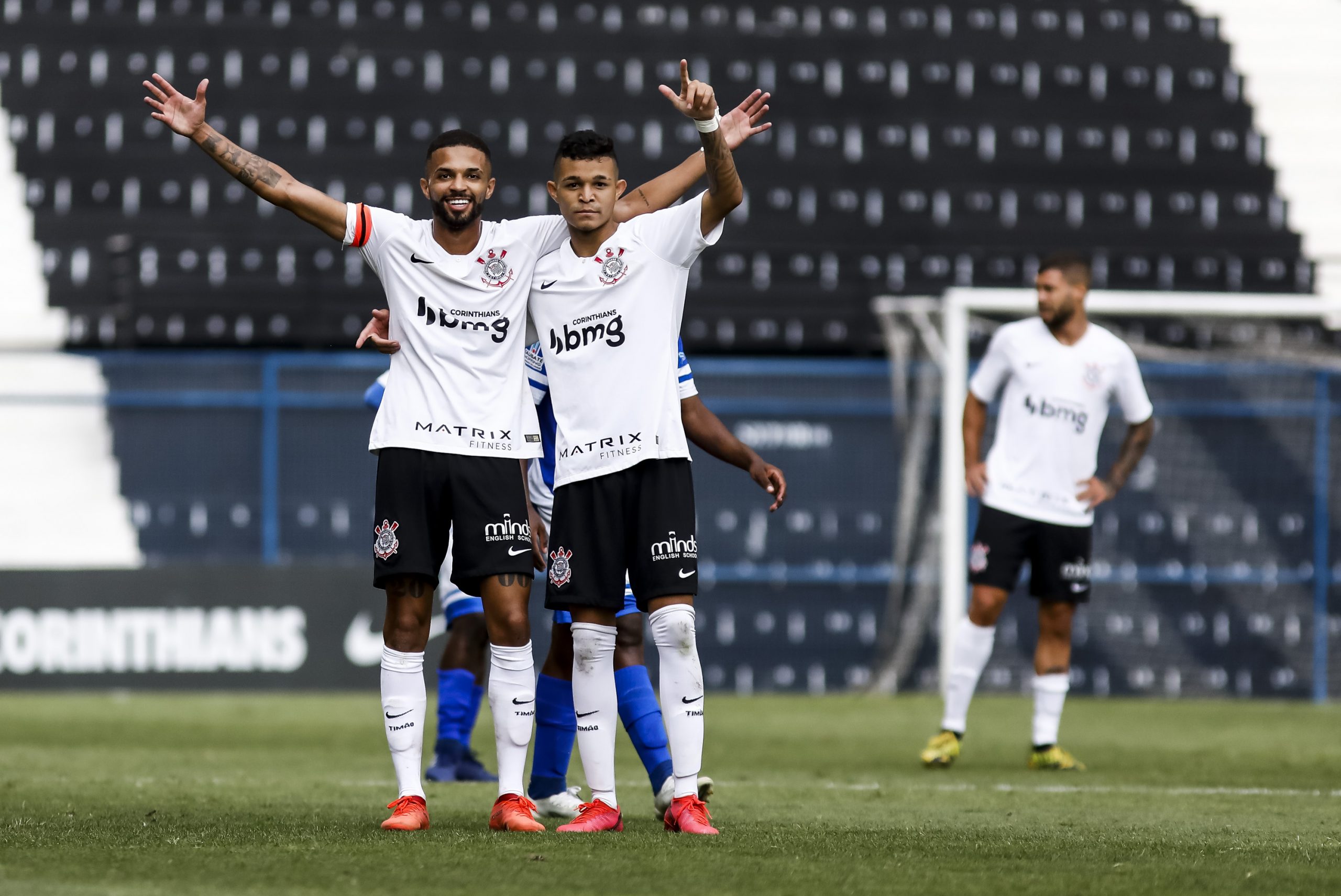 Sao Paulo, Brazil. 02nd Feb, 2022. Jo celebrates his goal during the Campeonato  Paulista football match between Corinthians x Santos at the Neo Quimica  Arena in Sao Paulo, Brazil. Santos won the