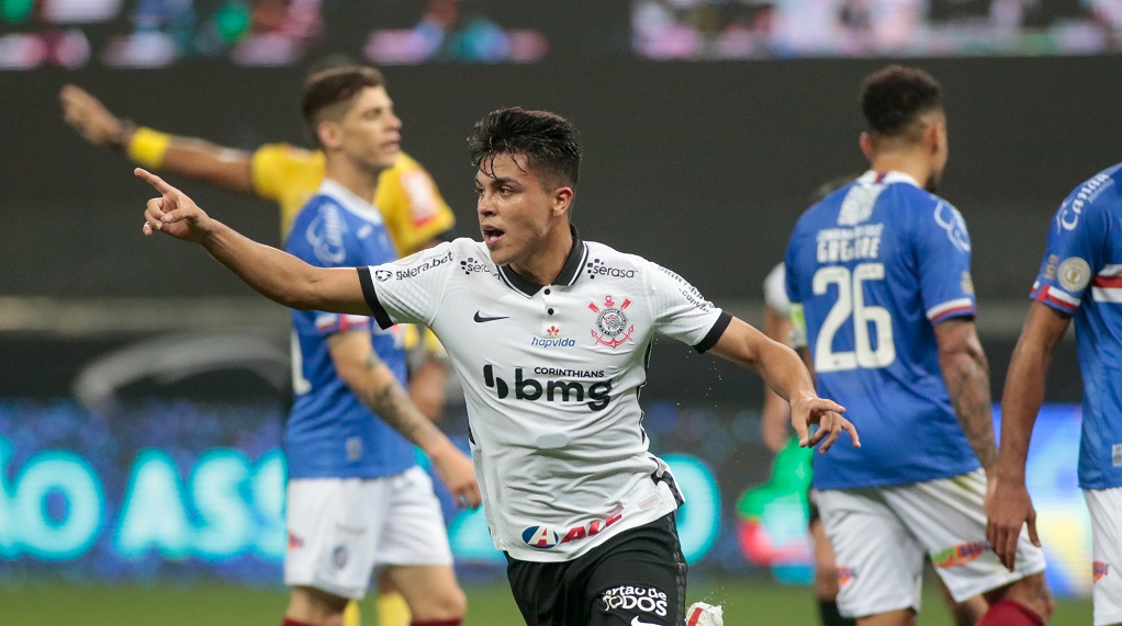 roni comemora seu gol contra o bahia no primeiro turno do brasileirão Foto: Rodrigo Coca/Agência Corinthians
