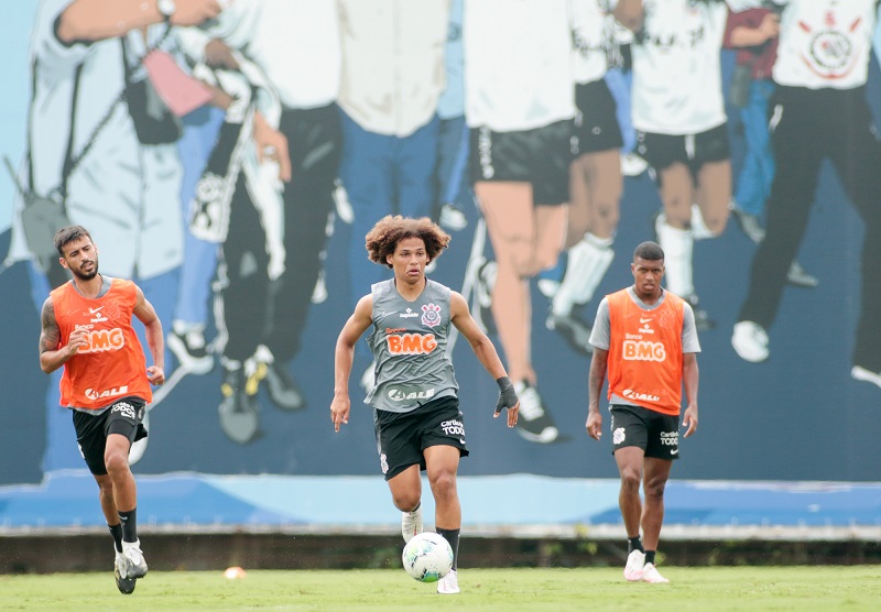 Guilherme Biro em treino com os profissionais do Corinthians em 09/01/2021 Foto: Rodrigo Coca/Ag. Corinthians