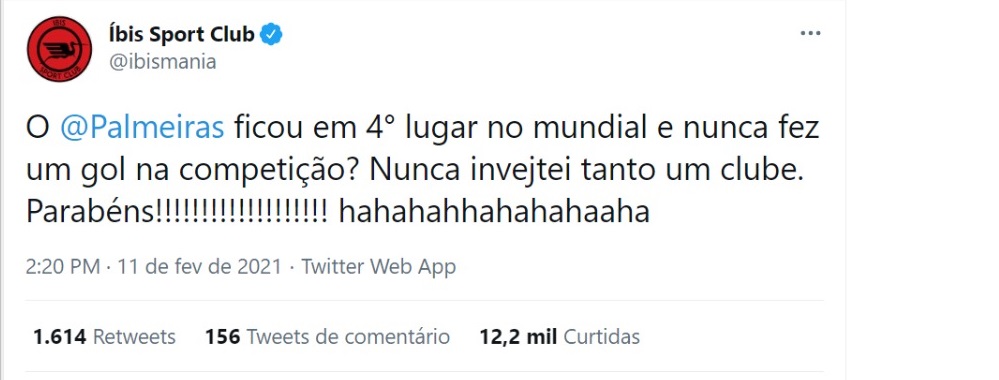 Rivais não perdoam Palmeiras nos memes após vice no Mundial: 'A piada  continua