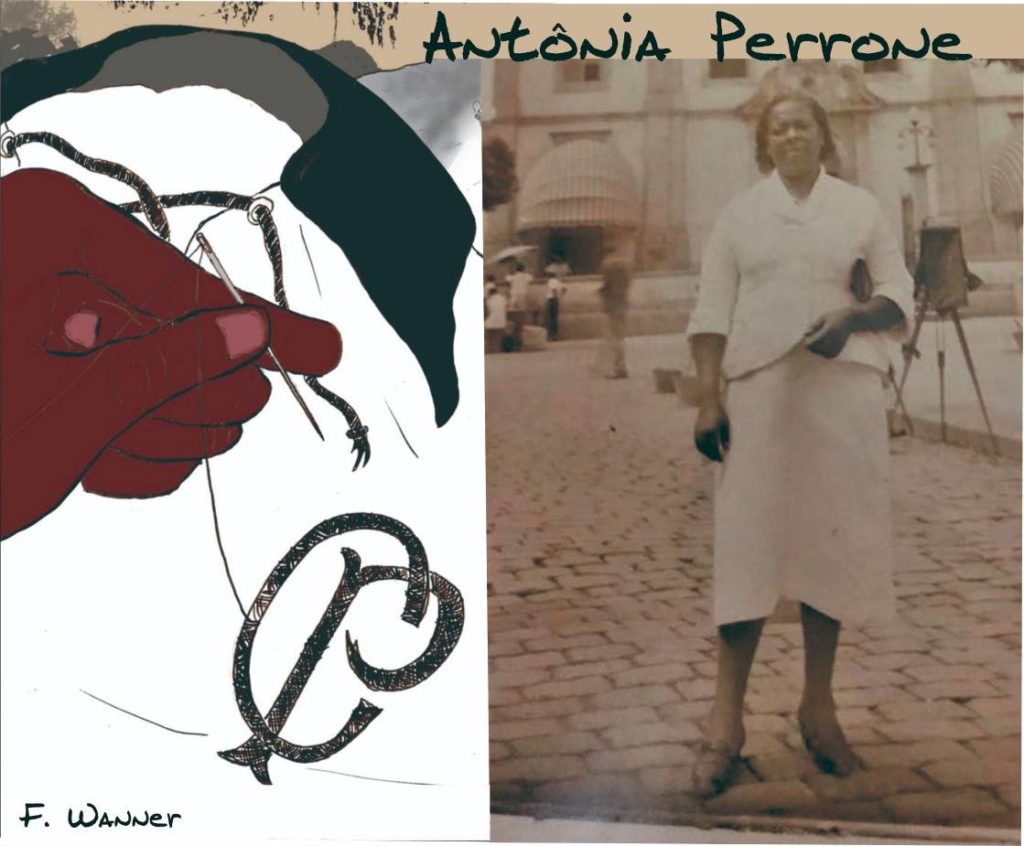 Antonia Perrone, a primeira mulher de Rafael. Foto: Corinthians Cultural
