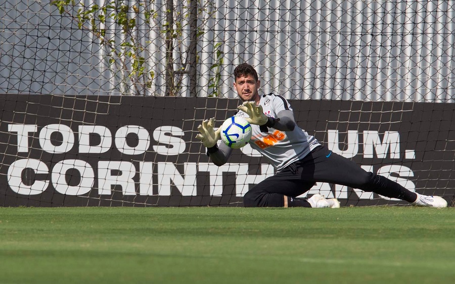 Caíque França em treino no CT Joaquim Grava. Foto: © Daniel Augusto Jr. / Ag. Corinthians