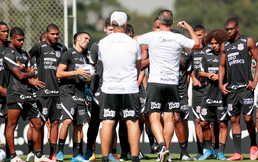 Sem previsão de jogos, Mancini aproveita para ajustar a equipe. Créditos Rodrigo Coca Ag Corinthians