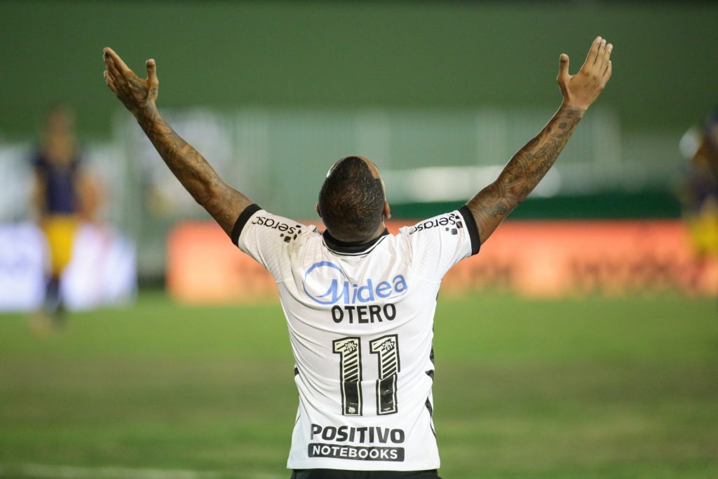 Otero comemora gol sobre o Retrô. Foto: Rodrigo Coca/ Agência Corinthians
