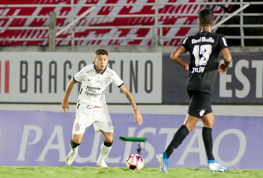 Gabriel Pereira faz sua estreia como titular no clássico contra o Santos. Foto Rodrigo Coca Ag Corinthians
