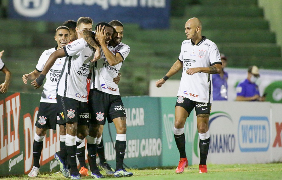 Cauê comemora gol marcado contra o Guarani. Foto Rodrigo Coca Ag Corinthians