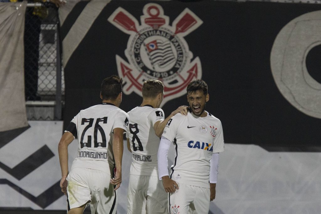 Após abrir o placar para o Corinthians, Camacho comenta momento: "Muito feliz". (Foto: Daniel Augusto Jr./Ag. Corinthians)