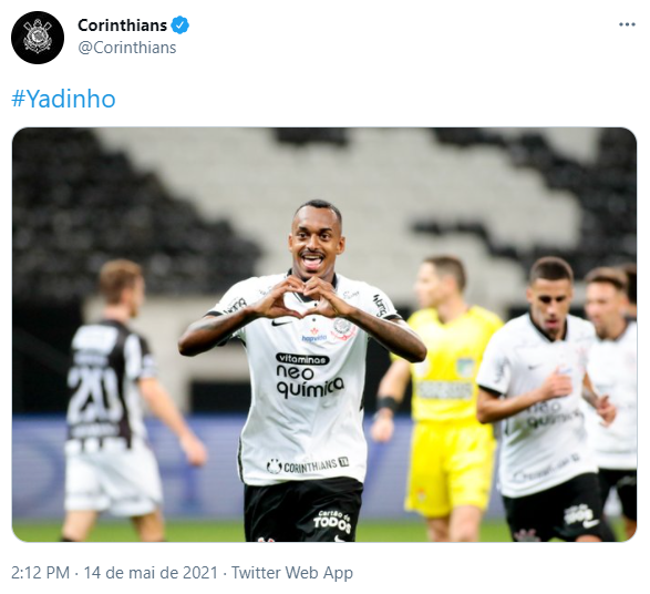 Entenda a #YADINHO que viralizou nas redes sociais e o Corinthians participou. (Foto: Reprodução/Corinthians)