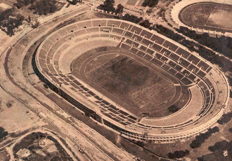 Estádio Olímpico de Roma em 1953.
Foto: The Stadium Guide
