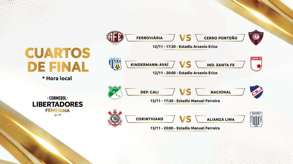 Definição das quartas-de-finais da Libertadores Feminina tem