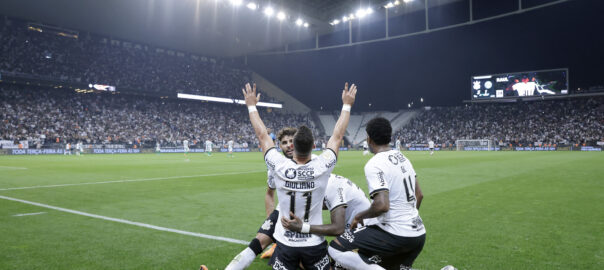 SP - Sao Paulo - 09/02/2023 - SUPERCOPA DO BRASIL FEMININA 2023,  CORINTHIANS X INTERNACIONAL - Diany Corinthians player celebrates his goal  during a match against Internacional at Arena Corinthians stadium for