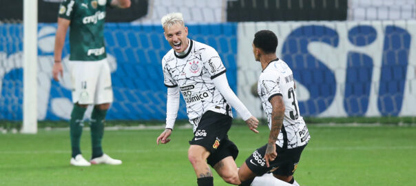 Sao Paulo, Brazil. 02nd Feb, 2022. Jo celebrates his goal during the Campeonato  Paulista football match between Corinthians x Santos at the Neo Quimica  Arena in Sao Paulo, Brazil. Santos won the