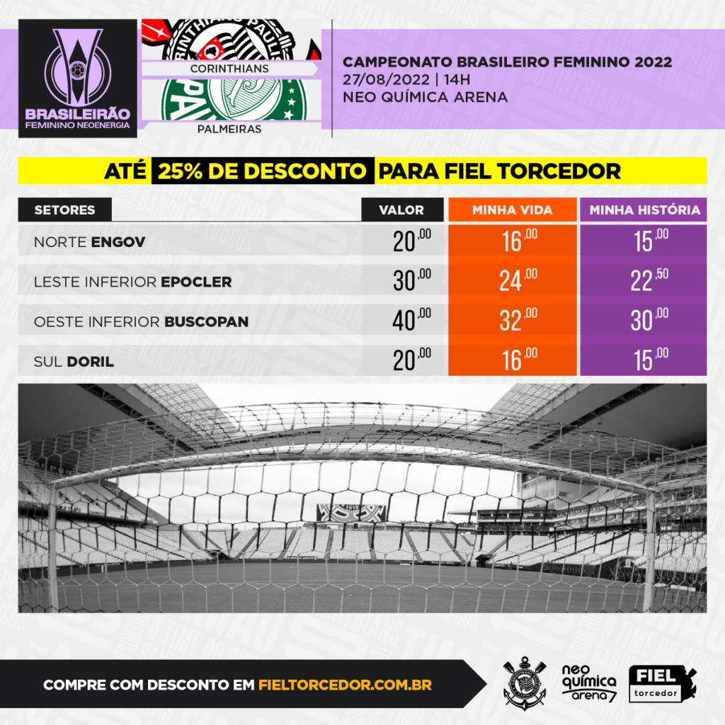 Paulista Feminino: venda de ingressos populares para a semifinal contra o  Corinthians – Palmeiras