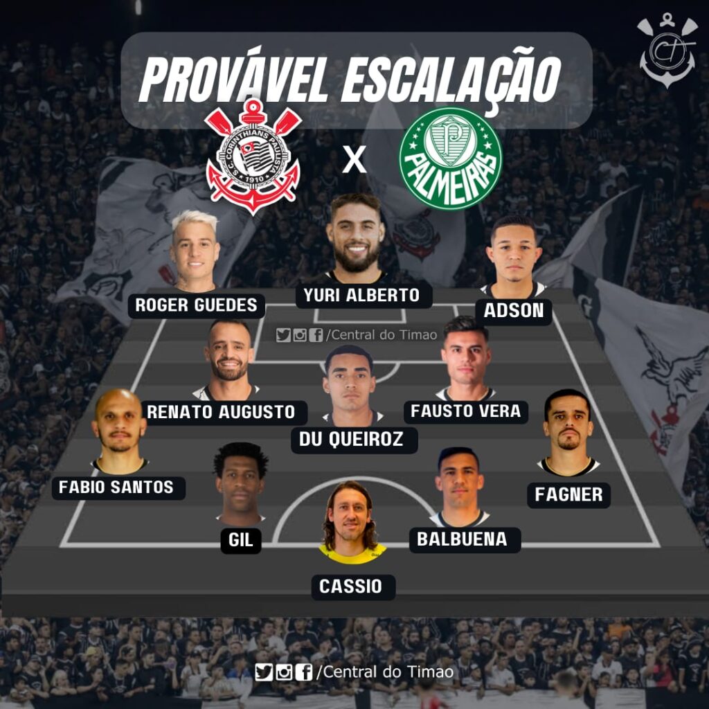 Corinthians x Palmeiras: onde assistir, prováveis escalações e arbitragem