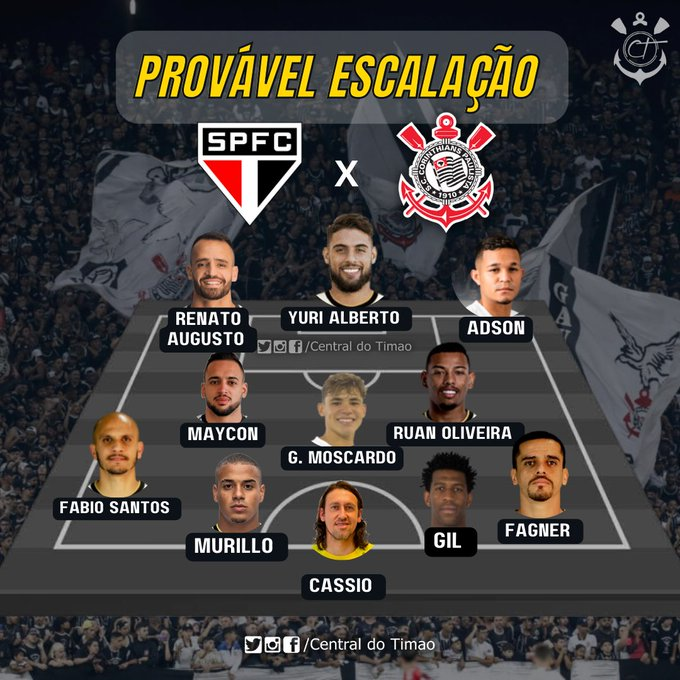 Corinthians x São Paulo: escalação e transmissão